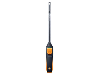 testo 405i Anemómetro de cable caliente I Sonda inteligente inalámbrica para velocidad del aire, flujo de aire y temperatura en el conducto