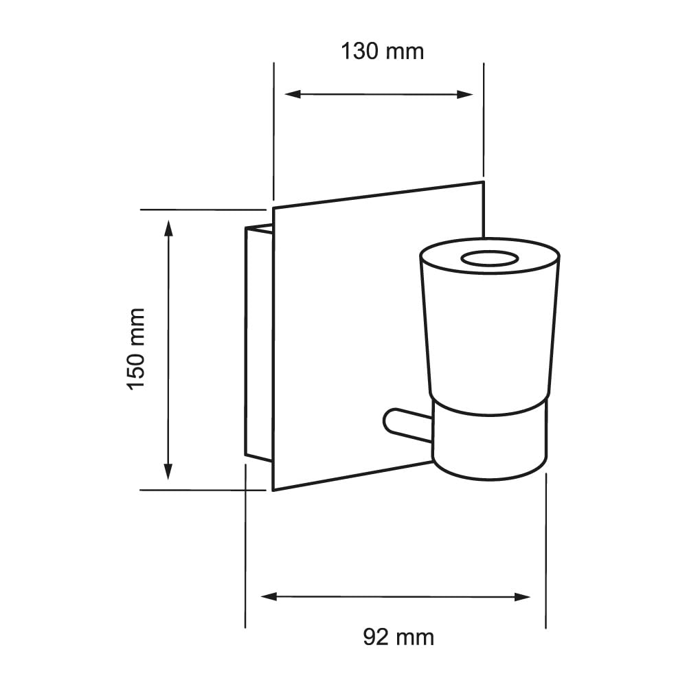 Tecnolite - Lámpara de Pared Arbotante Cristal LED 5.5 W, Luz Cálida Brillante, No atenuable