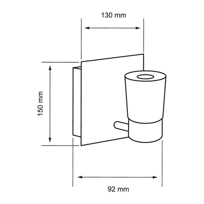 Tecnolite - Lámpara de Pared Arbotante Cristal LED 5.5 W, Luz Cálida Brillante, No atenuable