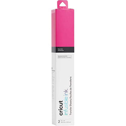 Cricut - Hojas de Transferencia, Tinta infusible de Color sólido (Rosa Fiesta), 2 Hojas - Party Pink