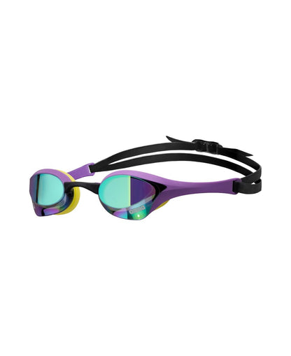 Arena Cobra Ultra Goggles de Natación de Competencia Swipe - Esmeralda - Ciruela - Cyber Lime - Deslizar espejo antivaho