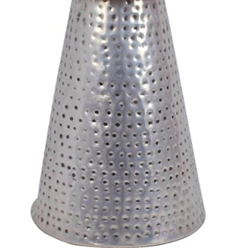 Madhu 's Collection Hammered Taburete/Mesa Auxiliar, Hammered Envejecido Plata