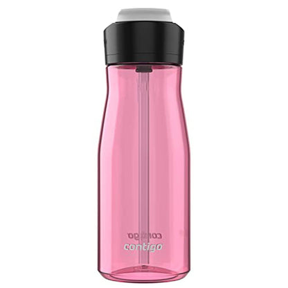 Contigo Botella de Agua Plástico Libre de BPA 710 ML Azalea con Popote Ashland Chill 2.0 Antiderrames Seguro para Viajar