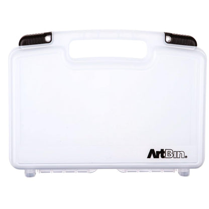 ArtBin Estuche de Transporte de visión rápida, Mediano, 14'', 6 | Pestillos bloqueables, 14 x 3.375 x 10.25 pulgadas, tapa de visión transparente, asa de transporte, portátil, transparente