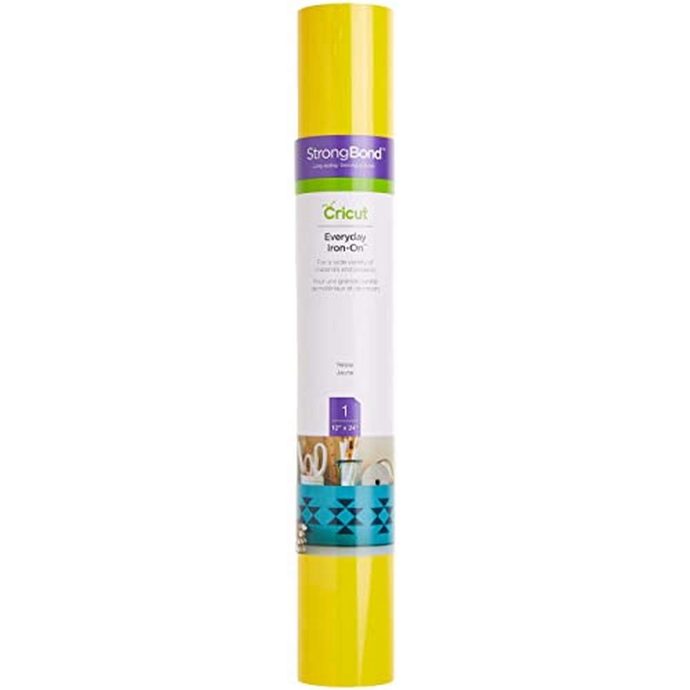 Cricut Everyday Iron On Vinilo Termoadhesivo, 30.5 x 61 cm - Amarillo - 12" x 24"