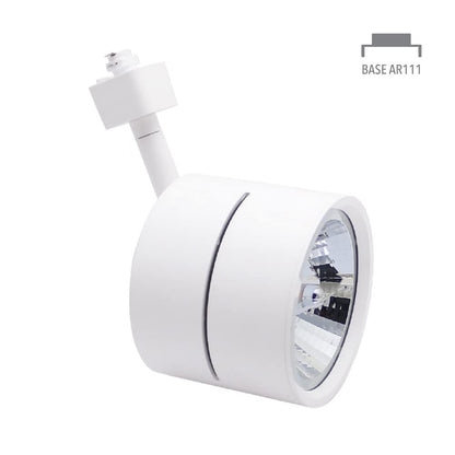 Tecnolite Lámpara Spot de Riel Dirigible Potencia Máx. 60 W, Base G53, Foco AR111 no incluido
