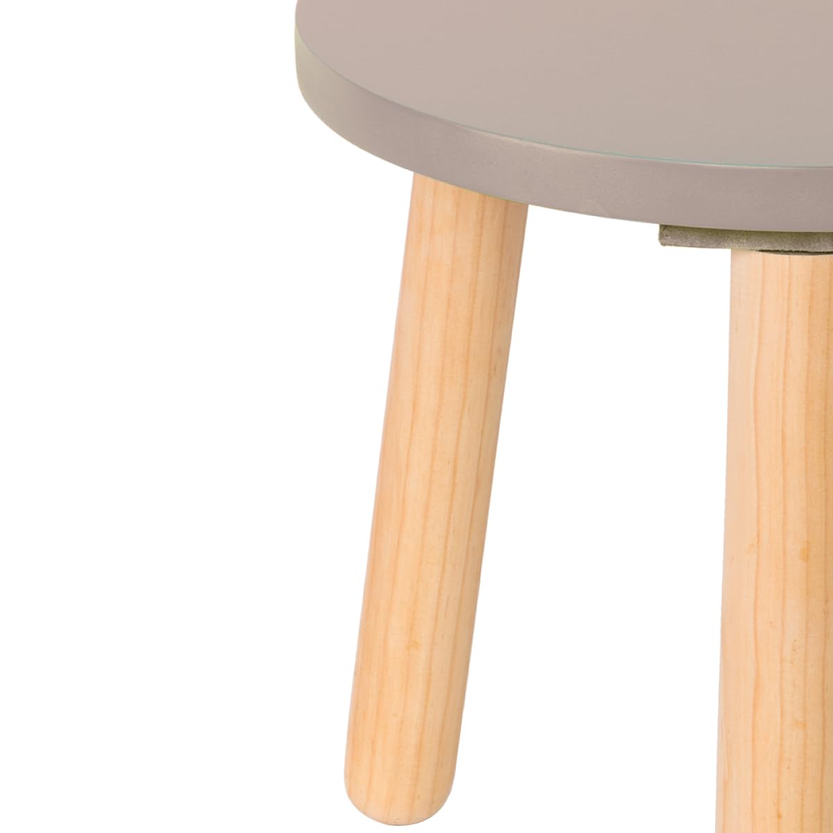 DUDUK Banco de Madera Circular para niños (Gris Oscuro)