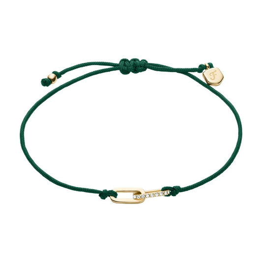 Pulsera Fossil Sutton JA7311710 de latón de color dorado para dama
