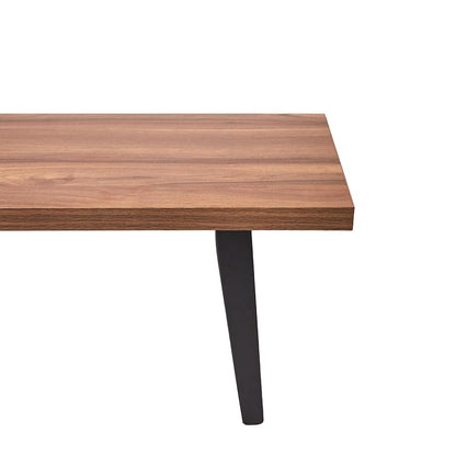 Sochic Mesa de Centro Rectangular Negro y Nogal con Tablero de Madera Procesada y Patas de Madera de Pino Maciza.
