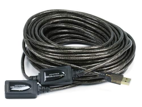 Monoprice 106149 Active Extension/Repeater Cable, USB 2.0 A Male to A Female, 32-Feet
