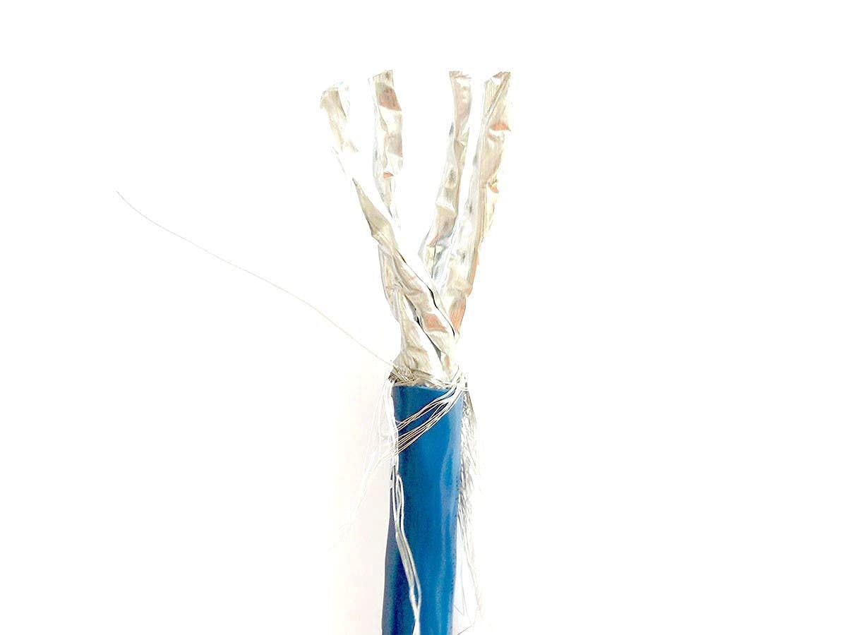 Monoprice Cable de red Cat8 – 250 pies a granel – azul | 2 GHz, blindado S/FTP, sólido, 22 AWG, 40 G, cobre desnudo, para conmutador Ethernet, módem, enrutador – serie Entegrade