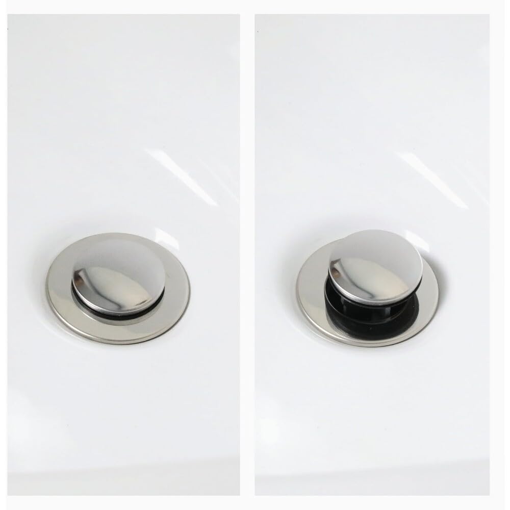 Tapón desplegable para fregadero de baño, repuesto para montaje de drenaje emergente, chapado en cromo, 11041
