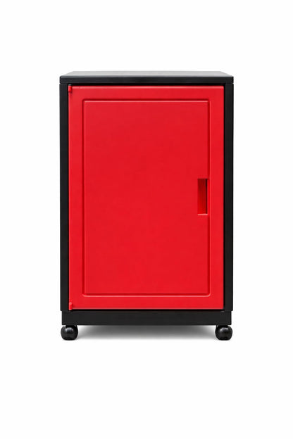 Italhome Mueble Organizador de Plástico con Ruedas, Cajonera con Repisas Multiusos para Oficina, Hogar o Taller, Ligero Resistente, Color Rojo