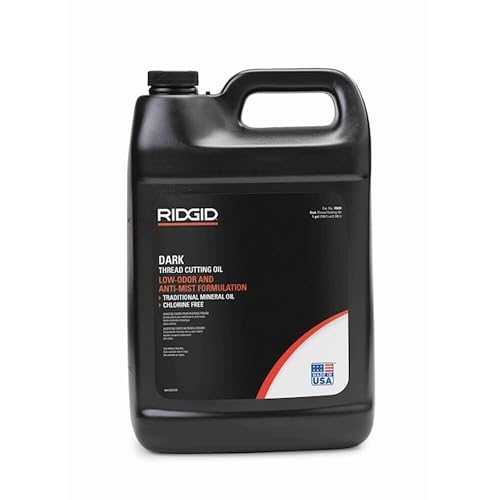 RIDGID - Aceite para Cortar Roscas DARK 70830, Tuberías, Eliminación de Metal, Plomería Profesional, Caja de Herramientas, 1 Galón