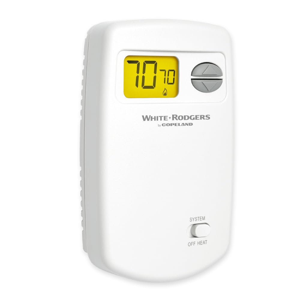 White-Rodgers 1E78-140 Termostato No Programable para Sistemas de Una Sola Etapa, Blanco