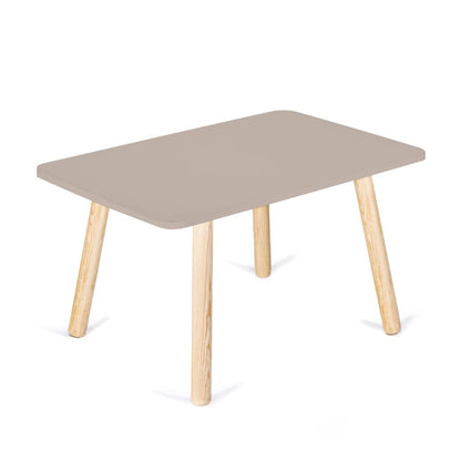DUDUK Mesa Rectangular Infantil de Madera, Estilo Montessori, 2 a 9 años - 90 cm x 60 cm x 50 cm - Gris obscuro