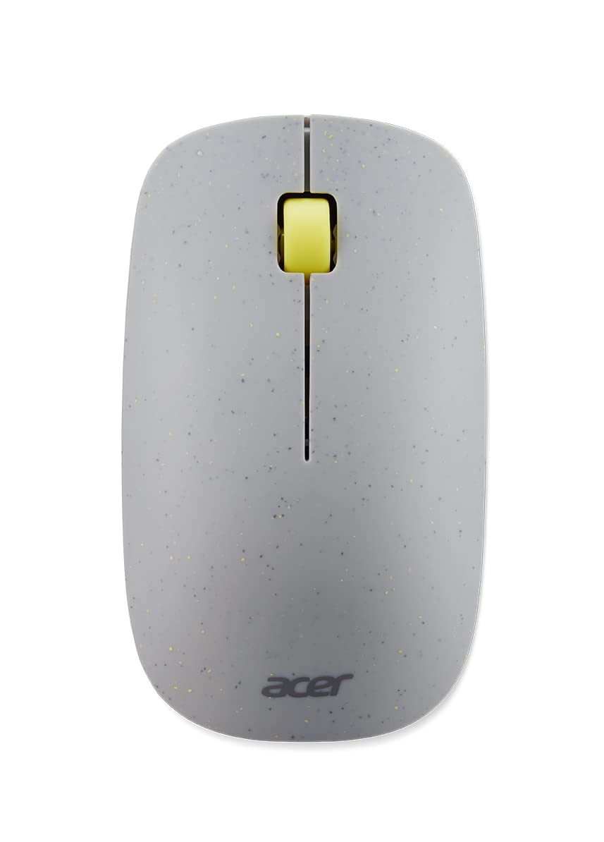 acer Vero Mouse de 3 Botones | 2.4 GHz inalámbrico | 1200 dpi | Fabricado con Material Reciclado postconsumo (PCR) | Certificado Funciona con Chromebook | Gris