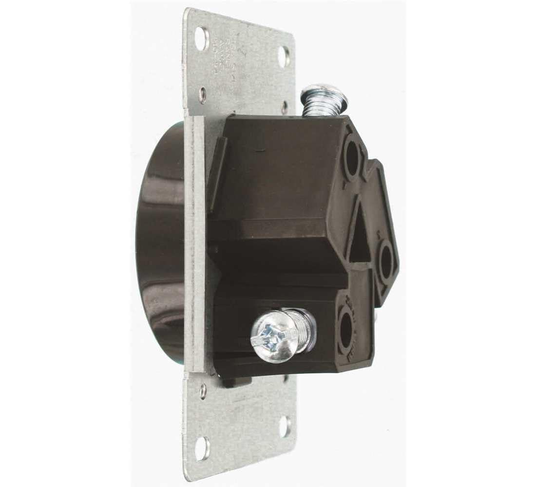 Leviton 020-05207-S10 Receptáculo Entrada Recta Industrial 30A 125/250V 3P3H Nema 10-30R,,, pack of/paquete de 1