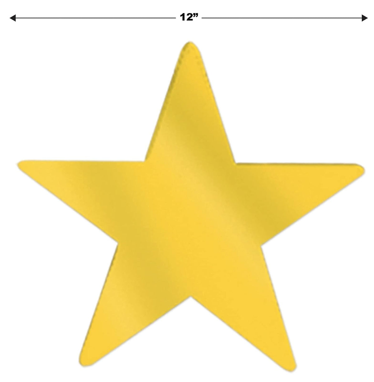 Beistle 55839-GD 24-Piece Foil Star Cutouts, 12-Inch, Gold