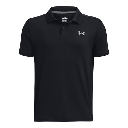Under Armour 1377346 Polo de Golf Performance de Niño - (001) Negro - Gris Pitch - M
