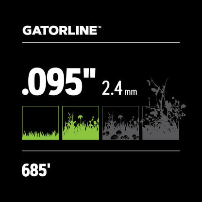 Oregon 22-895 Magnum Gatorline Línea de recortadora cuadrada 0.095 pulgadas por 685 pies