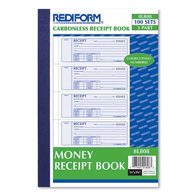 Rediform - Libros de recibos (RED8L808), color azul 28 x 19,4 cm