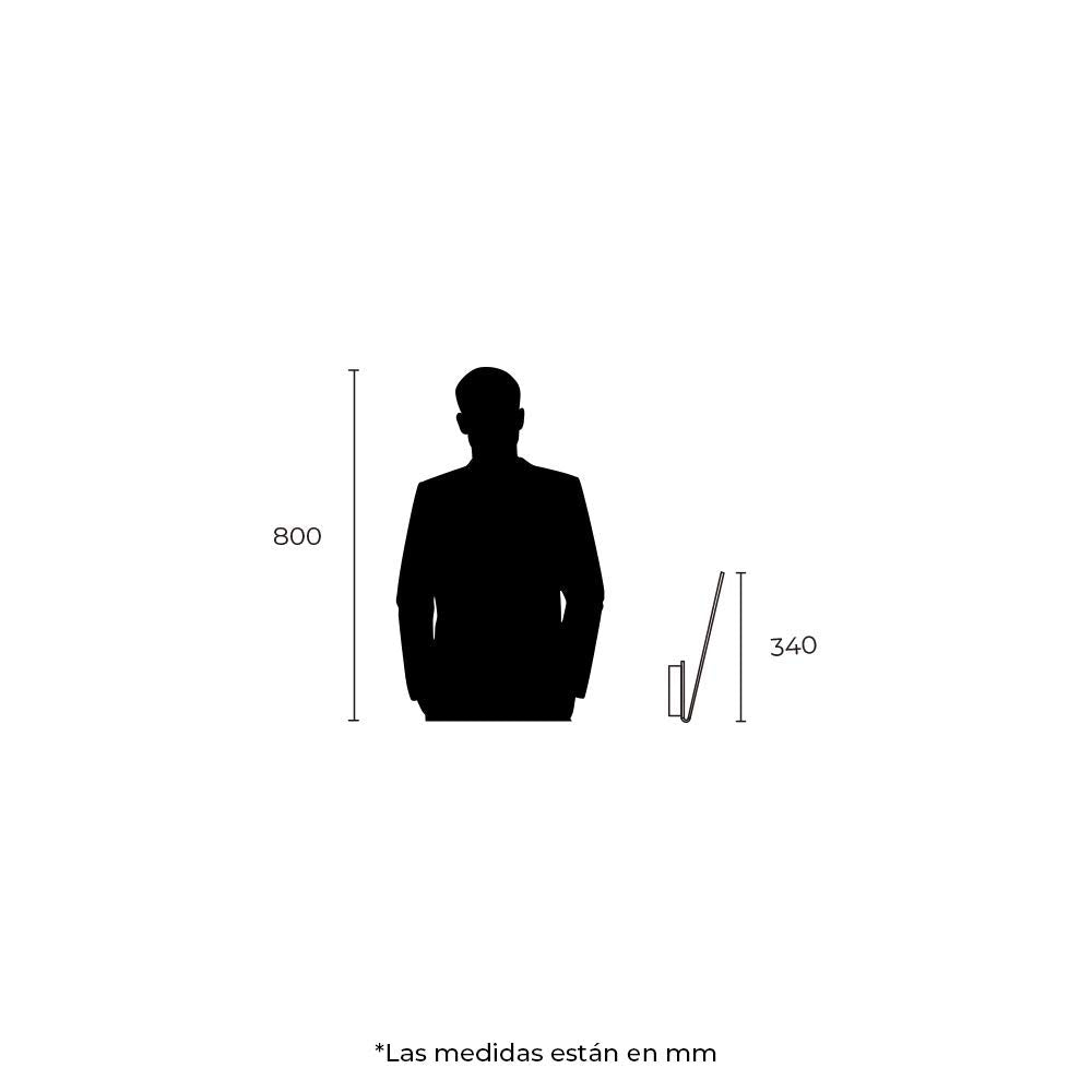ILLUX Lámpara de pared LED, diseño moderno, aluminio, luz cálida (2700 K), ideal en salas, recepciones, Illux – ML-4603.B, Blanco