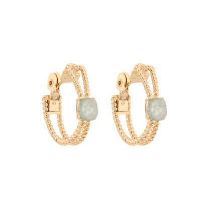 Anne Klein Aretes Dorado Circular para Mujer | Pequeño, cierre clip, aleación de metales, 1 par