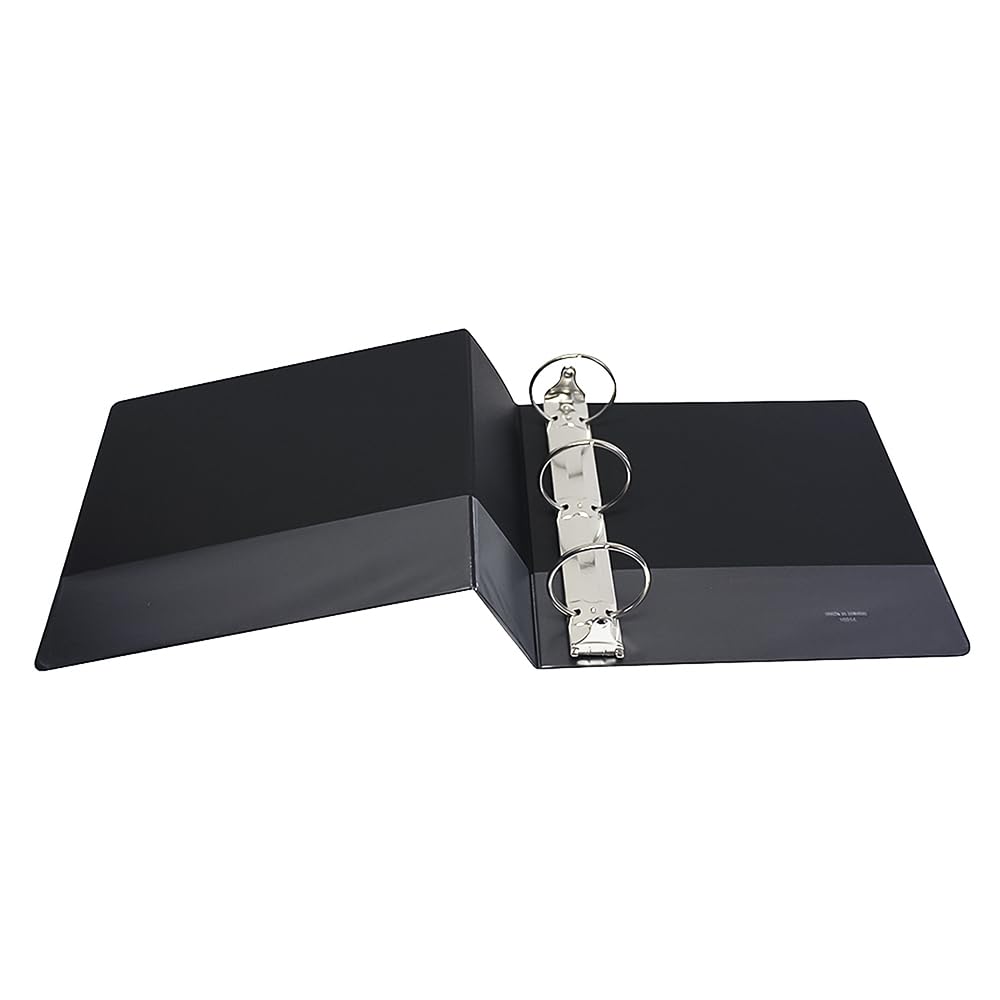 Oxford PP03006CB Carpeta de Argollas Panorama Tamaño Carta con Polipropileno, Herraje"O" de 3", Color Negra