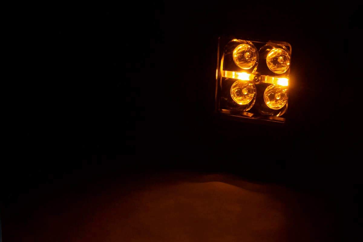 Rough Country Luces LED DRL 2" Cuadradas CREE Cube Ámbar para SUV y Camiones