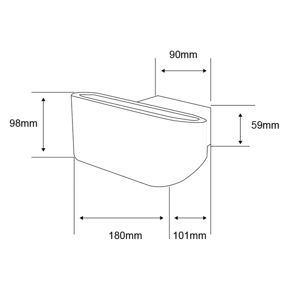 Tecnolite TLLED-402/7W/30B Luminario Pared Led, 3000K, Blanco 100-240