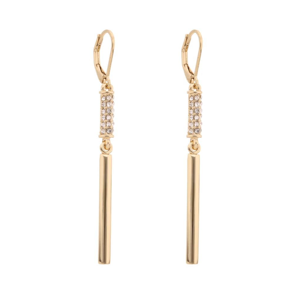 Nine West Aretes Color Dorado Pave Tunnels En Forma Varias De Terminado Brillante para Mujer