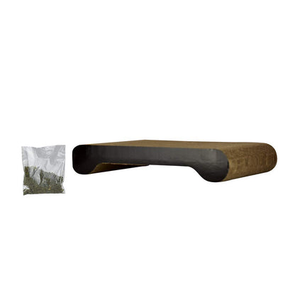 Fancy Pets Rascador de Lujo para Gato con Catnip, Cartón Corrugado No Tóxico, Tamaño Chico 41 cm