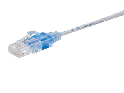 Monoprice SlimRun Cable de Conexión Ethernet Cat6A, 10 Gbit/s - Blanco - 7,62 m - Paquete de 5