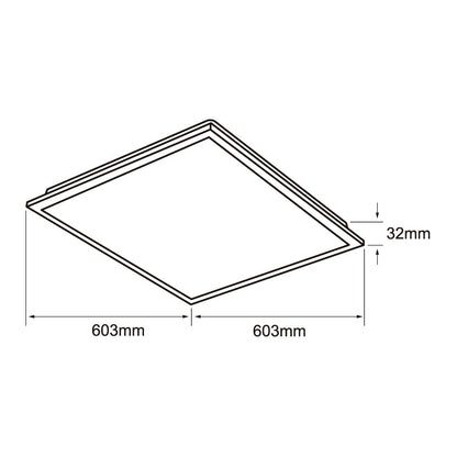 Tecnolite Lampara empotrada en techo Blanca 40W Luz de dia 40BKLED65MVB