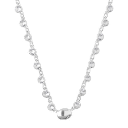 Nine West Collar Plateado Circular Para Mujer