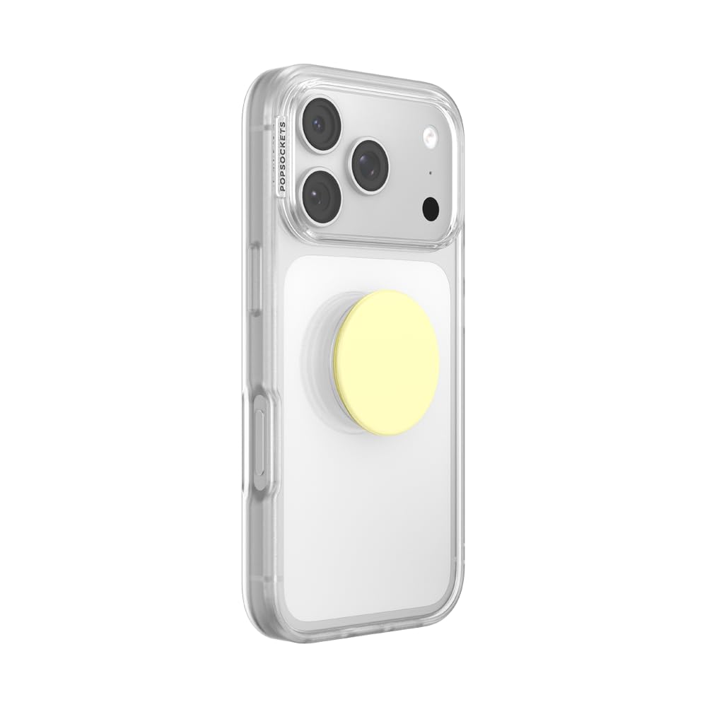 PopSockets - Soporte calcomanía para teléfono, Color Amarillo Mantequilla | Sujeción cómoda y segura, anticaídas, soporte, amarillo, mantequilla, invierno, copo de nieve