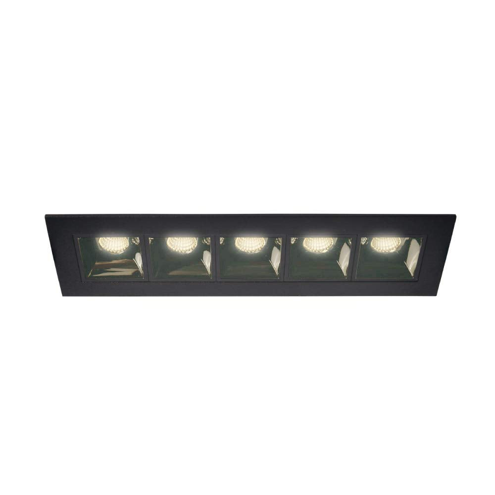 Tecnolite Lámpara LED de Techo Empotrado, 17 W, Luz Cálida Suave 3 000 k, Color Negro, 100 - 240 Volts, Downlight LED