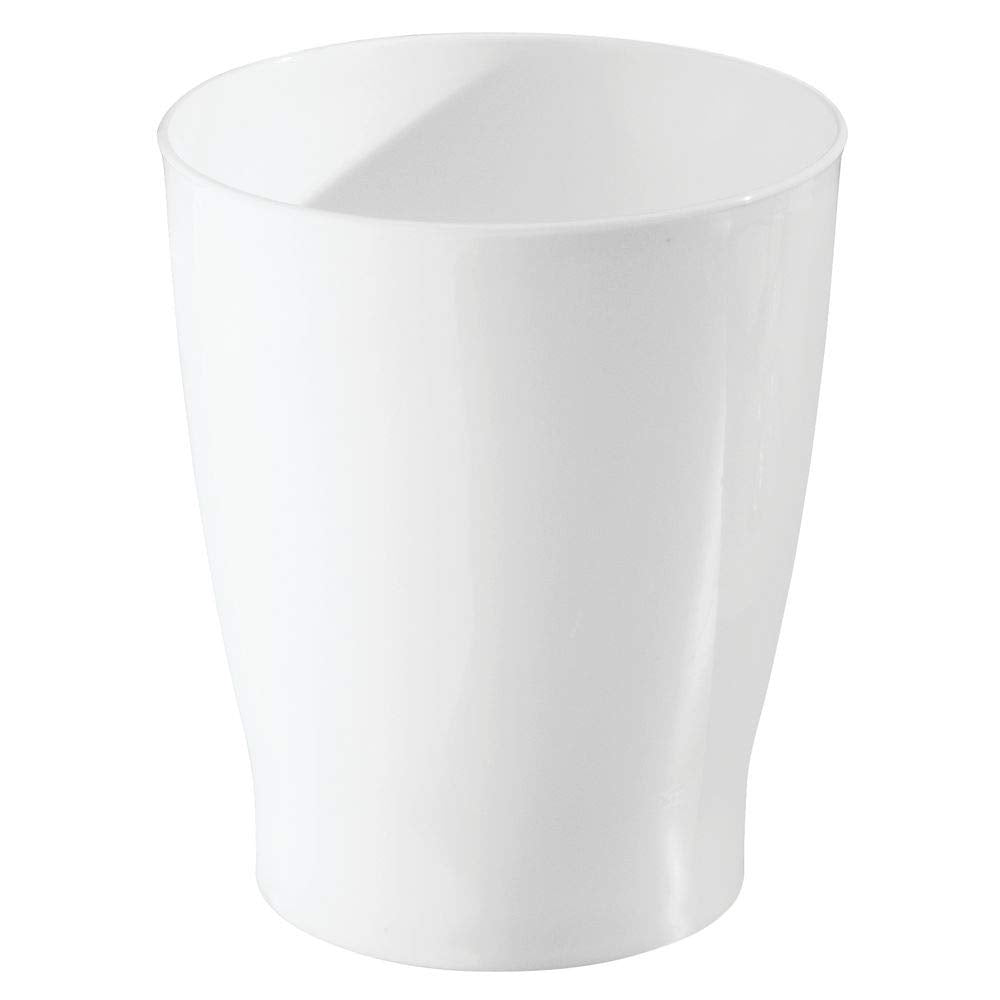 interDesign Zia Wastebasket, White