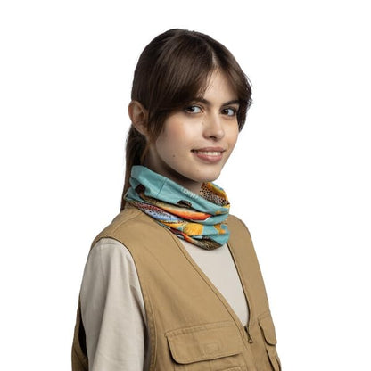BUFF CoolNet - Polainas UV para el cuello, protección solar UPF 50, transpirable, versátil, de secado rápido, diseños de caza, tamaño adulto