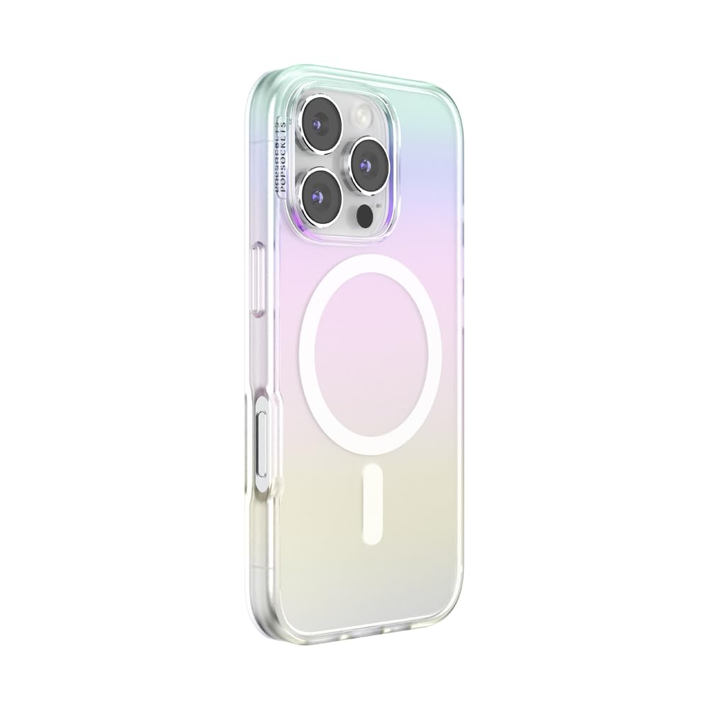PopSockets - Funda para iPhone 16 Pro Compatible con MagSafe, Funda de teléfono para iPhone 16 Pro, Compatible con Carga inalámbrica, Solo Funda, Bonito Brillo