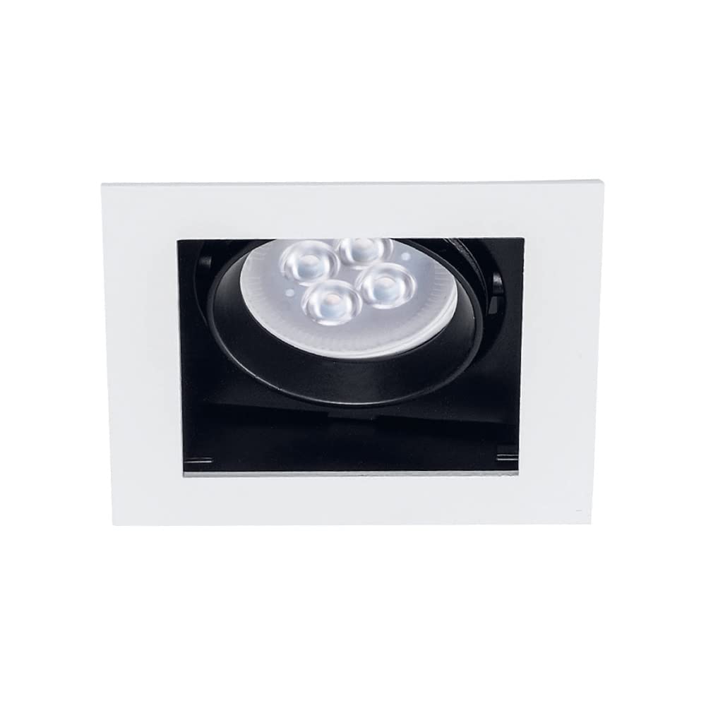 Tecnolite Lámpara Downlight Empotrable Dirigible, Potencia Máx. 60 W, Base GX5.3/GU10, No incluye foco