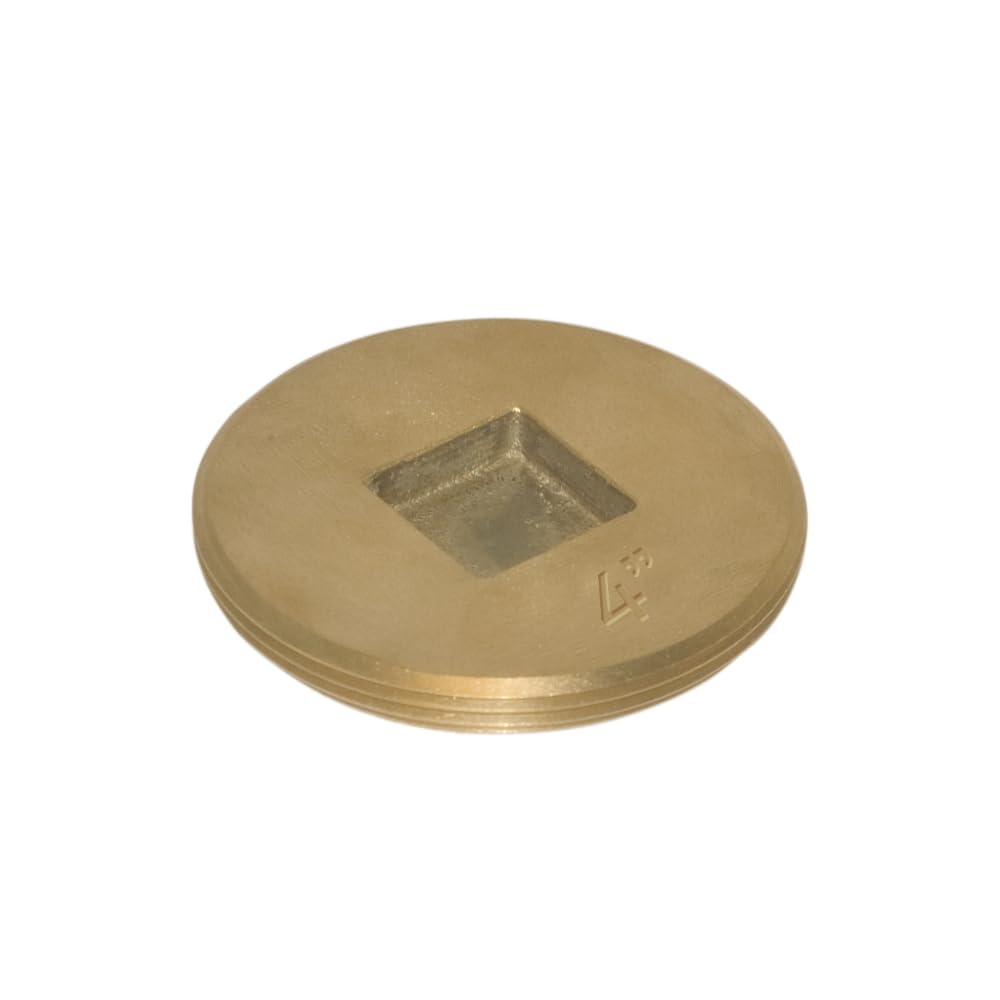 Eastman Tapón de Limpieza de Latón 4 Pulgadas Cabeza Avellanada