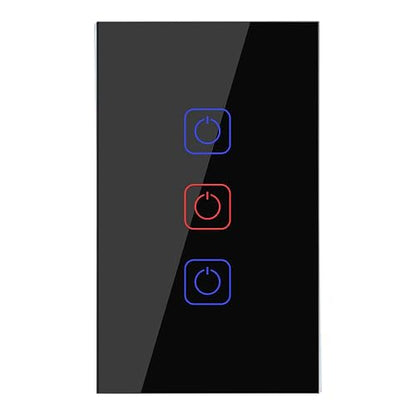Tecnolite Connect - Apagador Inteligente Táctil WiFi 3 Circuitos, Sin Cable Neutro, Compatible con App móvil, Alexa, Google y Siri, Interruptor Inteligente
