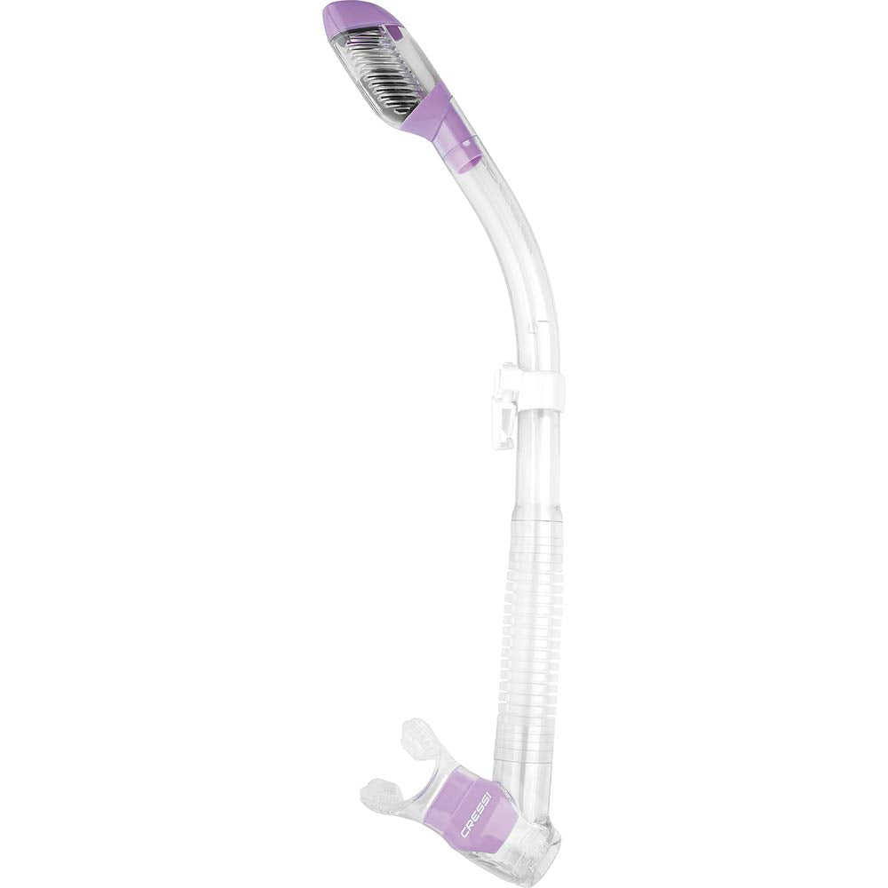 Cressi Tubo de Buceo para Adultos con protección contra Salpicaduras y válvula Superior - Supernova Dry: diseñado en Italia
