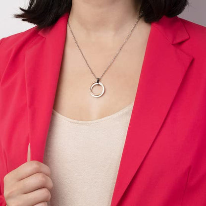 Lotus Style Collar urban woman para dama en tono plateado