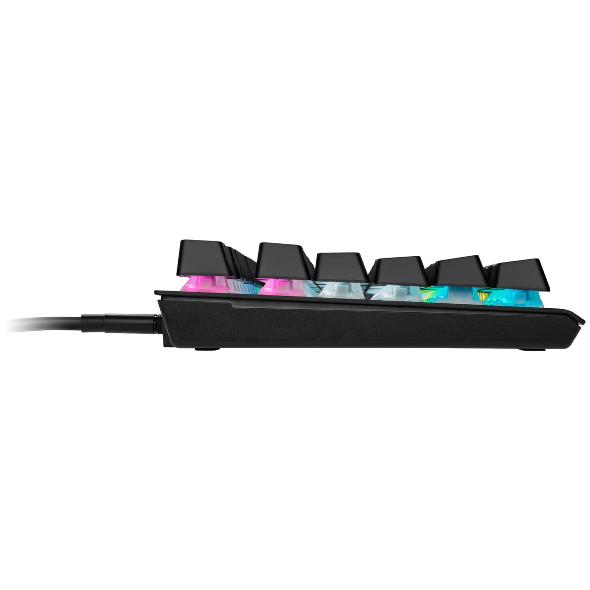 Corsair K60 PRO TKL RGB Teclado para Juegos Mecánico-Óptico sin Tornillos con Cable - Interruptores OPX - Tapas de Policarbonato - Compatible con iCUE - QWERTY ES - PC, Mac, Xbox - Negro