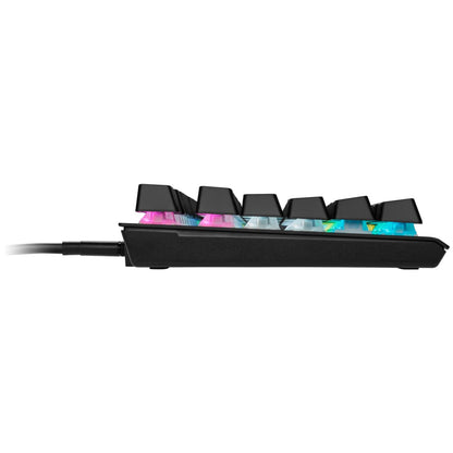 Corsair K60 PRO TKL RGB Teclado para Juegos Mecánico-Óptico sin Tornillos con Cable - Interruptores OPX - Tapas de Policarbonato - Compatible con iCUE - QWERTY ES - PC, Mac, Xbox - Negro