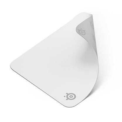 SteelSeries QcK Mouse Pad de Tela para Gaming – Superficie Exclusiva microtejida – Optimizado para sensores de Gaming – Máximo Control – Tamaño M – Color Blanco