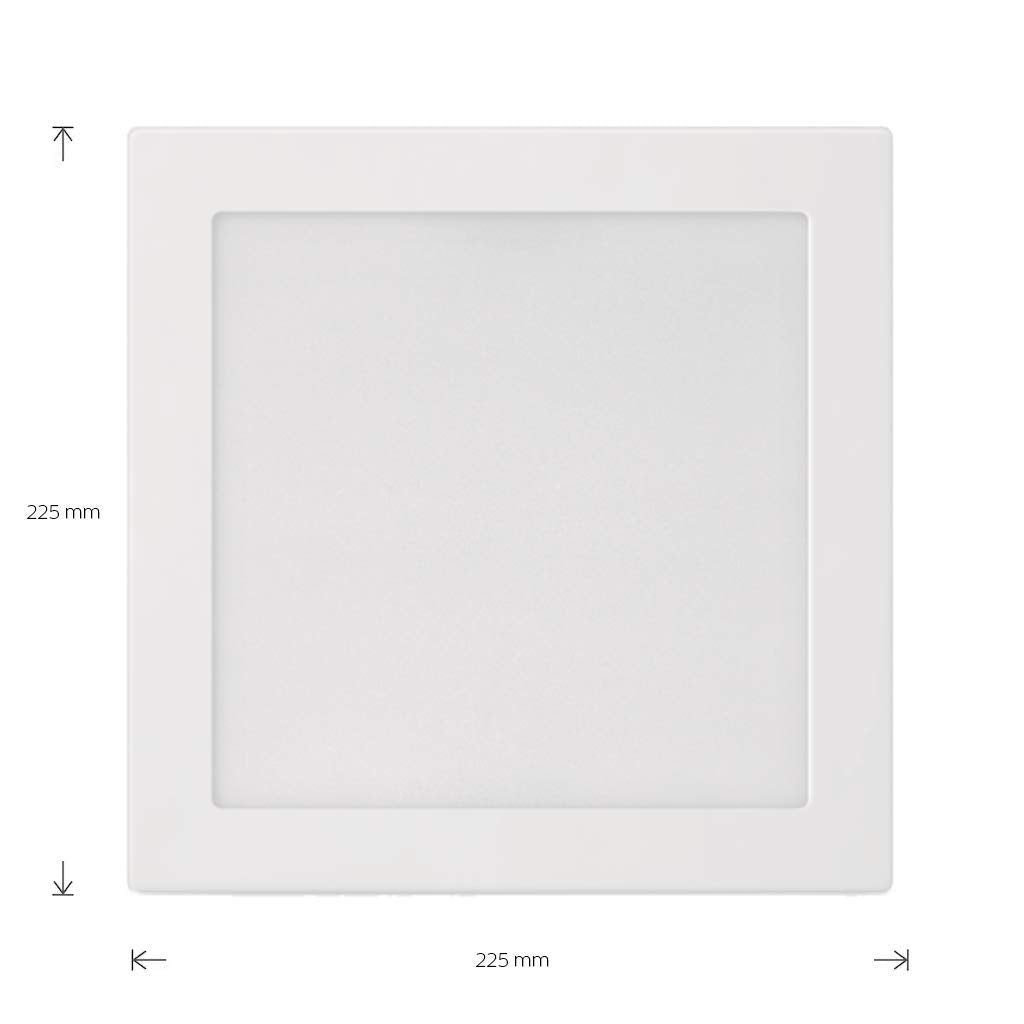 Philips LED Empotrado DL252 Cuadrado 8" - luz cálida de 18 watts